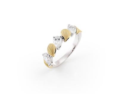 Cammilli Firenze Divina Ring  White Ice und Yellow Sunrise mit Brillanten 0,900ct – Ringe Ring mit Besatz aus 750 Gelbgold, 750 Weißgold und und .