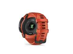 Garmin Instinct 2X Solar faserverstärktes Polymer rot 50 mm Kautschukband rot – Damenuhren Uhr Multifunktion aus Kautschuk und Kunststoff. Das Gehäuse ist rund und rot. Das Kautschuk / Kunststoff / Silikon Armband ist rot. Das Zifferblatt ist digital und schwarz. – Ansicht 4