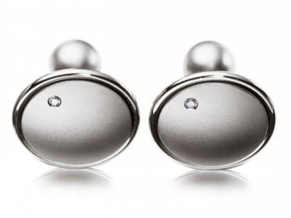 Meister Manschettenknöpfe Men´s Collection – Herrenschmuck Manschettenknöpfe aus 750 Weißgold, Titan und und .