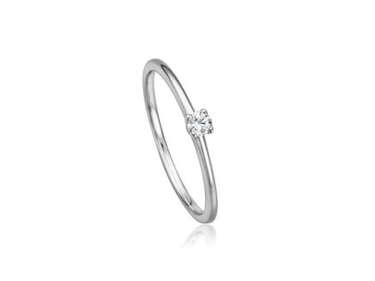 Giloy-Bellaluce Bella Luce Ring Weißgold mit Brillant 0,090ct – Ringe Ring mit Besatz aus 585 Weißgold.