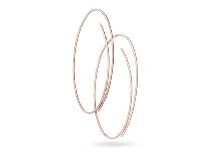 Niessing Linear Creole 60mm Rosewood – Ohrschmuck Creolen aus 750 Weißgold.