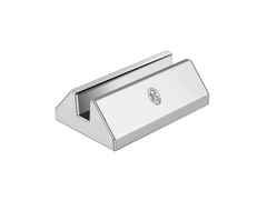 El Casco Visitenkartenhalter aus Messing verchromt – Büroaccessoires Kartenständer in silber und aus Messing.