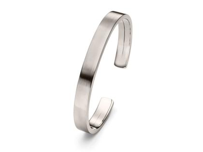 IsabelleFa Flix.Flex Armreif Graugold 9mm mit Brillanten 0,015ct – Armschmuck Armspange aus 750 Weißgold.