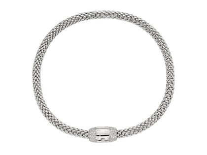 Fope Love Nest Flex'It Collier Weißgold 40cm mit Brillanten 1,98ct – Halsschmuck Collier aus 750 Weißgold.