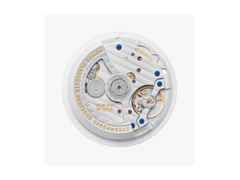 Nomos Glashütte Ahoi neomatik 38 Datum Atlantik Automatik Edelstahl dunkelblaues Zifferblatt dunkelblaues Textilband Stahlboden – Herrenuhren Uhr mit Datum aus Edelstahl. Das Gehäuse ist rund und silber. Das Textilarmband ist blau. Das Zifferblatt ist arabisch Index und blau. – Ansicht 8