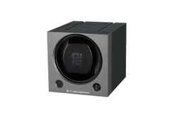 Paul Design Cube Serie Uhrenbeweger Aluminium grau stapelbar – Uhrenbeweger Uhrenbeweger für 1 Uhr in schwarz und aus Aluminium.
