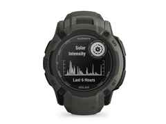 Garmin Instinct 2X Solar faserverstärktes Polymer moosgrün 50 mm Kautschukband moosgrün – Damenuhren Uhr Multifunktion aus Kautschuk und Kunststoff. Das Gehäuse ist rund und grün. Das Kautschuk / Kunststoff / Silikon Armband ist grün. Das Zifferblatt ist digital und schwarz.