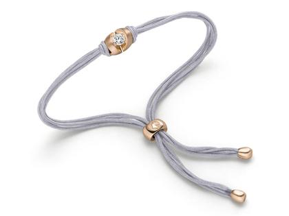 Schaffrath Colortaire Armband Roségold mit Brillant 0,12 Shadow Grey – Armschmuck Armband in grau und aus 750 Rotgold.