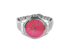 Oris Pro Pilot X Miss Piggy Edition Automatik Edelstahl 34mm pinkes Zifferblatt Metallband 01 531 7796 4158-07 8 17 05LC Full Set mit Garantie Occasion Neu – Damenuhren Uhr ohne Datum aus Edelstahl. Das Gehäuse ist rund und silber. Das Edelstahlarmband ist silber. Das Zifferblatt ist ein Index in pink.