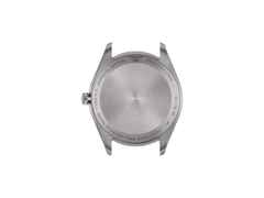 Tissot PR 100 Quarz Edelstahl 40mm blaues Zifferblatt Metallband – Herrenuhren Uhr mit Datum aus Edelstahl. Das Gehäuse ist rund und silber. Das Edelstahlarmband ist silber. Das Zifferblatt ist ein Index in blau. – Ansicht 5