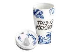Meissen Coffee to Go Becher "Affe & Faultier" aus Meissner Porzellan – Porzellanwaren Tafelporzellan in weiß und aus Kunststoff und Porzellan. – Ansicht 4