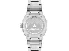 Alpina Alpiner Extreme Solarmetre Quarz Edelstahl 38mm bordeauxfarbenes Zifferblatt Metallband – Herrenuhren Uhr mit Datum aus Edelstahl. Das Gehäuse ist rund und silber. Das Edelstahlarmband ist silber. Das Zifferblatt ist ein Index in rot. – Ansicht 3