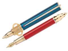 Montblanc 2020 Patron of Art: Limitierte Edition Moctezuma I Füllfederhalter 4810 – Schreibgeräte Füllfederhalter in rot und aus 750 Gelbgold und platiniert.