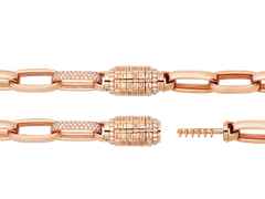 Capolavoro Love Lock 03 Armband Roségold 17cm mit Brillanten 0,950ct – Armschmuck Armband aus 750 Rotgold. – Ansicht 3