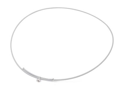 Silhouette Schmuck Ivy Collier Weißgold 42cm mit Brillant 0,050ct – Halsschmuck Collier aus 750 Weißgold.