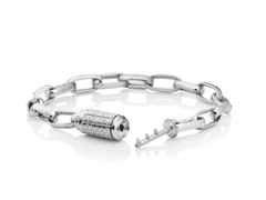 Capolavoro Love Lock 02 Armband Weißgold 17cm mit Brillanten 0,033ct – Armschmuck Armband aus 750 Weißgold. – Ansicht 2