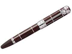 Montblanc Writers Edition                 2021: Limited Edition Sir Arthur Conan Doyle Rollerball 1902 – Schreibgeräte Rollerball in braun und aus 750 Gelbgold, Edelharz und Ruthenium. – Ansicht 2