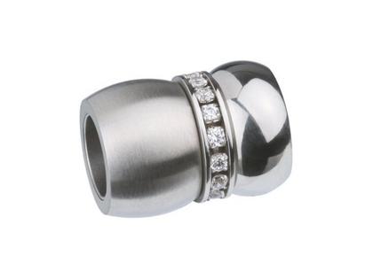 Ernstes Design AN254 Anhänger mit Zirkonia – Anhänger Anhänger mit Besatz aus Edelstahl.