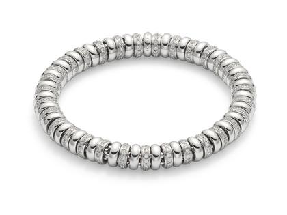 Fope FlexIt Solo Armband 31 Brillant-Ronden Weißgold – Armschmuck Armband aus 750 Weißgold.