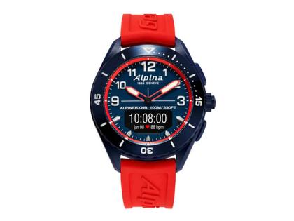 Alpina AlpinerX Alive Quarz Fiberglas und Edelstahl 45mm dunkelblaues Zifferblatt rotes Kautschukband kaufen