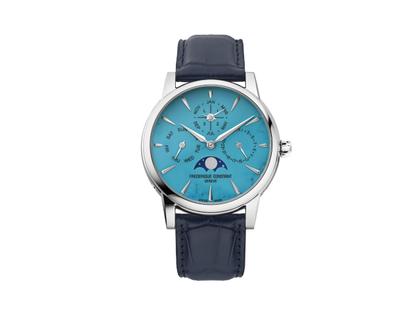 Frederique Constant Manufacture The Elements Collection 2026 limitiertes Set – Herrenuhren Uhr mit Datum aus Edelstahl und Leder. Das Gehäuse ist rund und silber. Das Armband ist ein Lederarmband Kroko / Alligator. Der Zifferblatt ist ein Index. – Ansicht 7