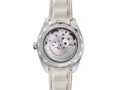 Omega Seamaster Aqua Terra 150M Automatik Kleine Sekunde Edelstahl 41mm silberbeiges Zifferblatt Kautschukband – Herrenuhren Uhr mit Datum aus Edelstahl und Kautschuk. Das Gehäuse ist rund und silber. Das Kautschuk / Kunststoff / Silikon Armband ist beige. Das Zifferblatt ist ein Index in beige. – Ansicht 2