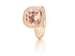 Capolavoro Twinkle Balloon  Damenring groß Roségold Morganit – Ringe Ring mit Besatz aus 750 Rotgold.
