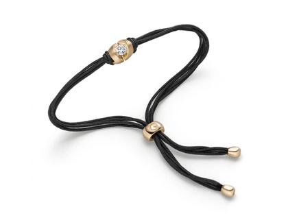 Schaffrath Colortaire Armband Gelbgold mit Brillant 0,12 Midnight Black – Armschmuck Armband in schwarz und aus 750 Gelbgold.