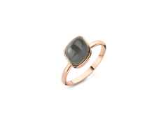 Bigli Mini Chloé Ring Roségold  Mondstein mit Perlmutt und Brillant 0,020ct – Ringe Ring mit Besatz in roségold und aus 750 Rotgold.