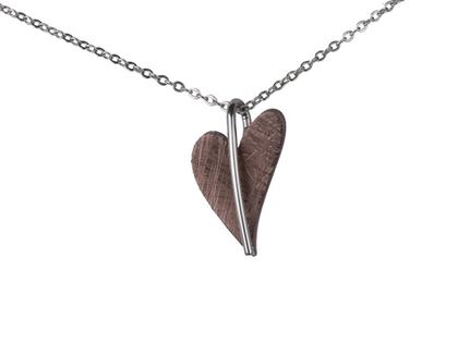 Ernstes Design Set 10 Edelstahl Altbronze beschichtet Herzanhänger Größe 2 mittel – Anhänger Anhänger ohne Besatz aus Edelstahl.