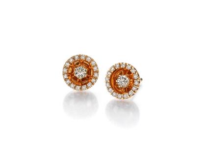 Jörg Heinz Swing Classico Ohrstecker Roségold mit Brillanten 0,360ct naturbraun – Ohrschmuck Ohrstecker in roségold und aus 750 Rotgold.