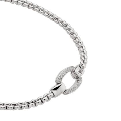 Fope Eka Flex'It Collier Weißgold mit dekorativem Verschluss und Brillanten 0,650ct – Halsschmuck Collier aus 750 Weißgold. – Ansicht 2