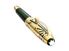 Montblanc The Origin Collection Doué Classique Rollerball dunkelgrünes Edelharz vergoldet – Schreibgeräte Rollerball in grün und aus Edelharz und vergoldet. – Ansicht 3