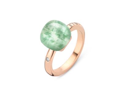 Bigli Mini Sweety "Travel Through Amazon" Ring Roségold Gr. M mit Brillant 0,020ct – Ringe Ring mit Besatz aus 750 Rotgold.