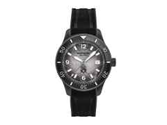 Montblanc 1858 Iced Sea Date 0 Oxygen Automatik Edelstahl 41mm graues Zifferblatt schwarzes Kautschukband – Herrenuhren Uhr mit Datum aus Edelstahl, Kautschuk und Keramik. Das Gehäuse ist rund und schwarz. Das Kautschuk / Kunststoff / Silikon Armband ist schwarz. Das Zifferblatt ist arabisch Index und grau.