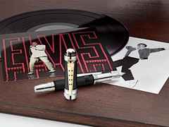 Montblanc Special Edition Great Characters Elvis Presley Kugelschreiber – Schreibgeräte Kugelschreiber in schwarz und aus Edelharz und platiniert. – Ansicht 4