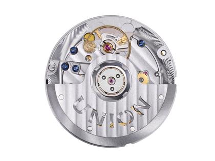 Union Glashütte Noramis  Datum Automatik Edelstahl 40mm blaues Zifferblatt blaues Lederband – Herrenuhren Uhr mit Datum aus Edelstahl. Das Gehäuse ist rund und silber. Das Lederarmband ist blau. Das Zifferblatt ist ein Index in blau. – Ansicht 3