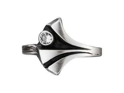 Nordform Design 09 Damenring mit Bergkristall – Ringe Ring mit Besatz aus 925 Silber.