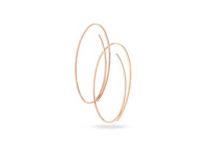 Niessing Linear Creole 45mm Classic Red – Ohrschmuck Creolen aus 750 Rotgold.