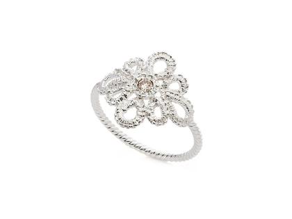 Brigitte Adolph Jewellery Design Miss Medea Silber Ring Diamant – Ringe Ring mit Besatz aus 925 Silber.