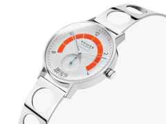 Nomos Glashütte Autobahn neomatik Automatik 41 mm Datum Director's Cut Limited Edition A3 – Herrenuhren Uhr mit Datum aus Edelstahl. Das Gehäuse ist rund und silber. Das Edelstahlarmband ist silber. Das Zifferblatt ist arabisch Index und weiß. – Ansicht 4