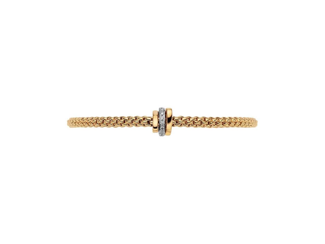 Fope Prima  Armband mit Brillanten Gelbgold – Armschmuck Armband aus 750 Gelbgold, 750 Weißgold und und . – Ansicht 3