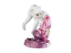 Meissen Figur Aufrichtender Panther "Giant Bloom" – Porzellanwaren Porzellandekoration in weiß und aus Porzellan.