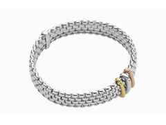 Fope Panorama Armband  mit 3 Ronden   Weißgold – Armschmuck Armband aus 750 Weißgold.