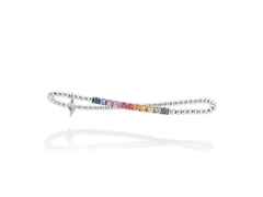 Capolavoro Rainbow Armband Weißgold Saphir bunt – Armschmuck Armband aus 750 Weißgold.