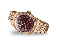 Oris Big Crown Pointer Date Automatik Bronze 40mm rotes Zifferblatt Metallband – Herrenuhren Uhr mit Datum aus Bronze und Edelstahl. Das Gehäuse ist rund. Das Armband ist ein Metallarmband. Das Zifferblatt ist arabisch Index und rot. – Ansicht 2