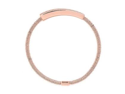 Pesavento Pixel Armreif 17cm Silber rosévergoldet – Armschmuck Armreif aus 750 Rotgold, 925 Silber und und .