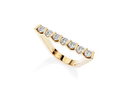 Niessing Vivida V Spannring Classic Yellow 3,5mm mit Brillanten 1,12ct – Ringe Ring mit Besatz aus 750 Gelbgold.