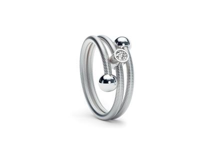Niessing Colette C Embrace Ring mit Fassung 2-fach Platinum – Ringe Ring mit Besatz aus 950 Platin.