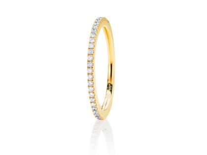 Capolavoro The Romance Collection Diamante in Amore Ring Piccolo Gelbgold 27 Diamanten – Ringe Ring mit Besatz aus 750 Gelbgold.